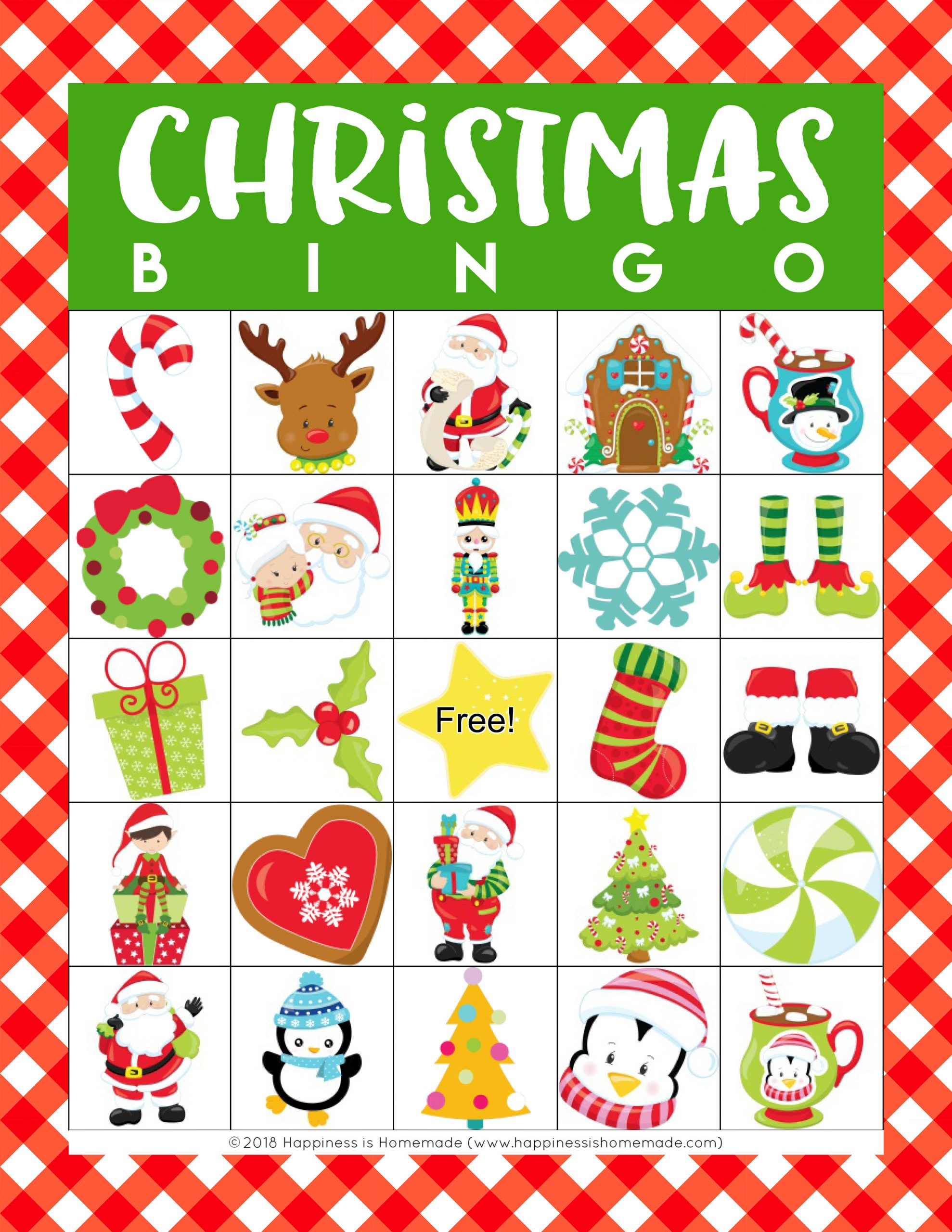 Holiday Bingo Cards For Large Groups