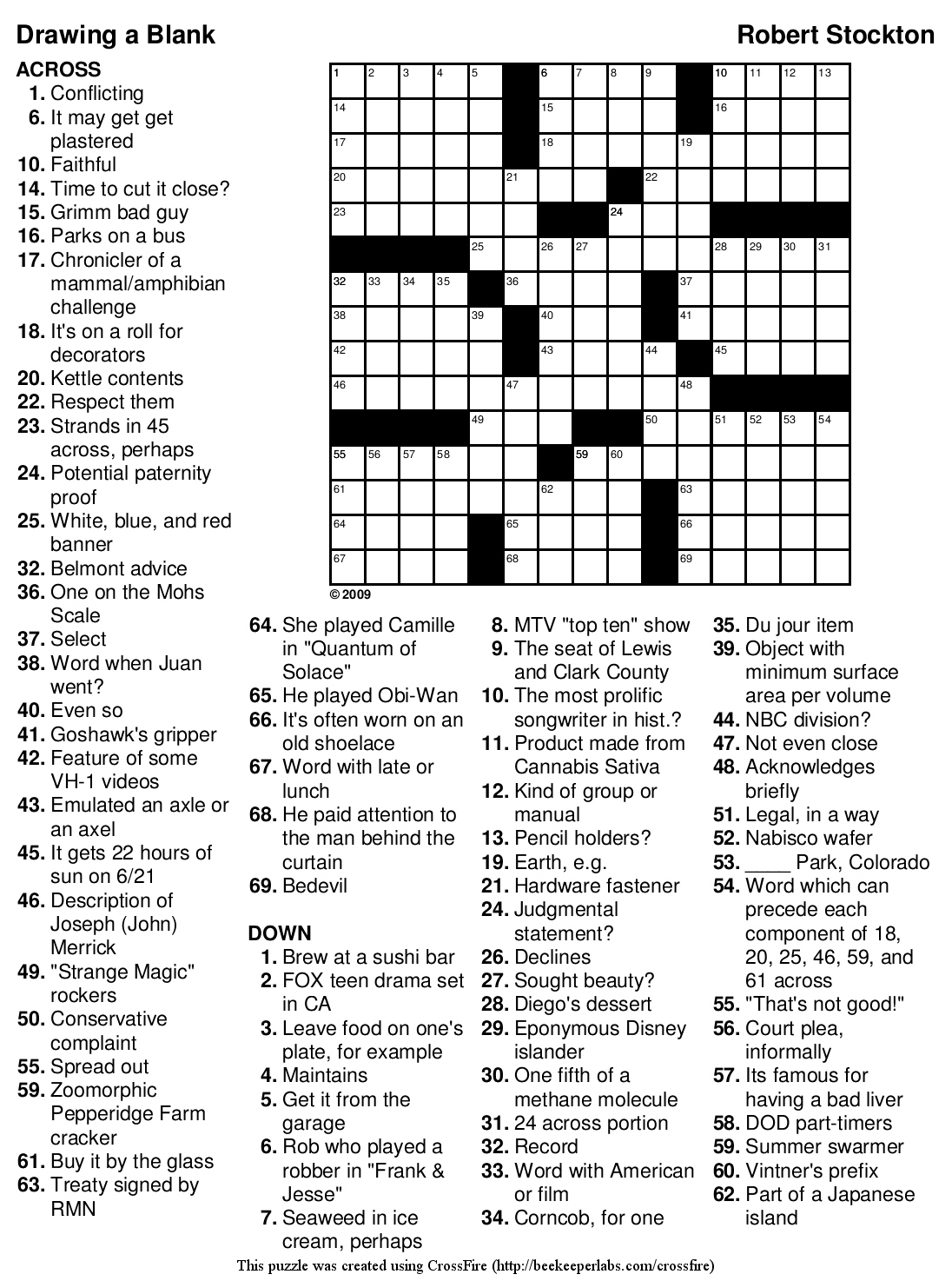 free newspaper crossword puzzle maker