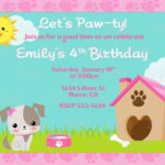 Printable Puppy Dog Birthday Party Invitation Plus FREE Blank