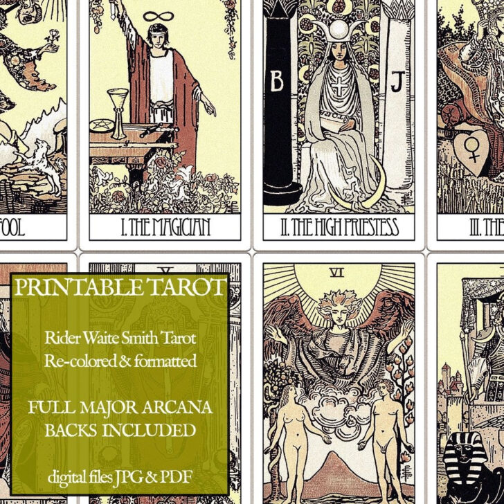 Printable Tarot Cards PDF Free