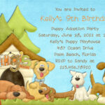 Puppy Dog Birthday Invitation Printable Custom By 3PeasPrints