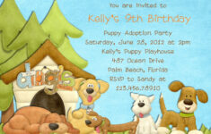 Puppy Dog Birthday Invitation Printable Custom By 3PeasPrints