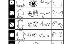 roll a monster free printable free printable Roll A Monster Free Printable Free Printable