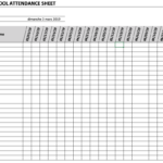 Sunday School Attendance Sheet ExcelTemplate