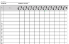 sunday school attendance sheet exceltemplate Sunday School Attendance Sheet ExcelTemplate