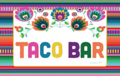 taco bar printable sign instant download fiesta graduation Taco Bar Printable Sign Instant Download Fiesta Graduation