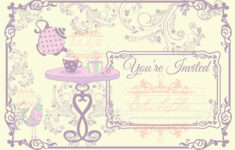 Tea Party Invitation Blank Downloadable