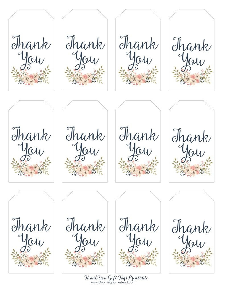 Thank You For Coming Free Printable Tags Free Printable