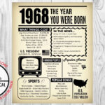 The Year You Were Born Printable Free Free Printable