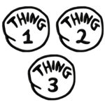 Thing 1 And Thing 2 Printable Template Seuss Coloring Pages T Thing