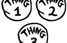 Thing 1 And Thing 2 Printable Template Seuss Coloring Pages T Thing