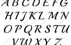 Wedding Calligraphy Uppercase Lowercase Letter Stencils A Z 1 4 To