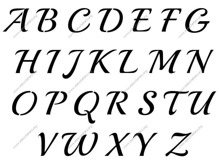 Free Printable Calligraphy Alphabet Stencils Rossy Printable