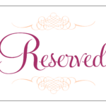 Wedding Signs For Janel Sign Templates Reserved Table Signs