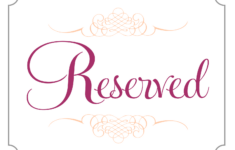 Wedding Signs For Janel Sign Templates Reserved Table Signs