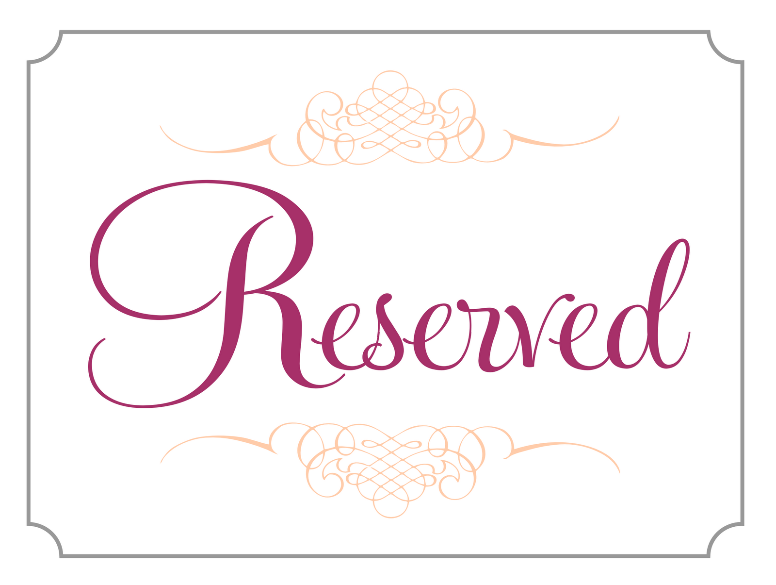 Wedding Signs For Janel Sign Templates Reserved Table Signs 