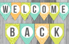 Welcome Back First Day Of School Banner Printable Instant Download By