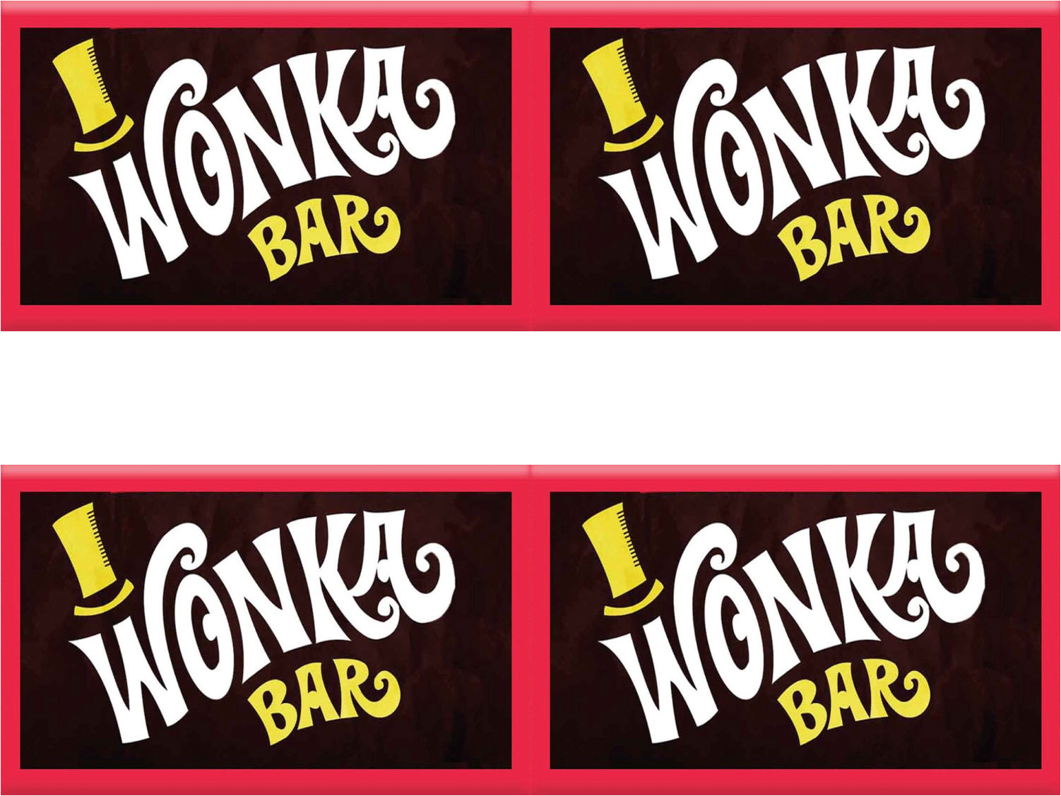 Wonka Bar Wrapper Printable Free Rossy Printable