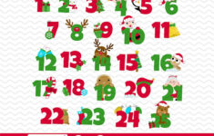 25 Days Of Christmas Clipart, Christmas Numbers, Christmas Advent intended for White Elephant Numbers 1-25