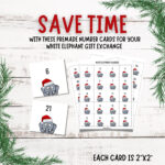Buy White Elephant Gift Exchange Printable Numbers Editable In White Elephant Numbers Printable