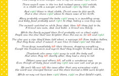 Fun Left Right Christmas Game (4 Printable Stories) - Play Party Plan with White Elephant Poem With Numbers