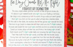 Fun Left Right Christmas Game (4 Printable Stories) - Play Party Plan within White Elephant Poem With Numbers