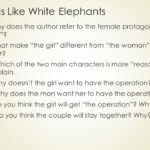 Hills Like White Elephants 1.A) How Old Do You Think The Man Is? B For Hills Like White Elephants Text With Line Numbers
