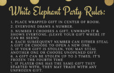 Pin Page with White Elephant Printable Rules And Numbers