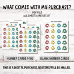 Printable Numbers For White Elephant Gift Exchange Game | Ugly Throughout Numbers For White Elephant Game