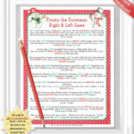 Right & Left Frosty The Snowman Story/Game With Red Dots, White Intended For White Elephant Story With Numbers