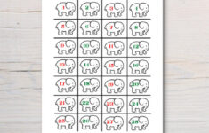 White Elephant Gift Exchange Number Cards Printable Instant in White Elephant Gift Exchange Printable Numbers