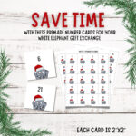 White Elephant Gift Exchange Printable Numbers Editable Download Within Free Printable Numbers For White Elephant Gift Exchange