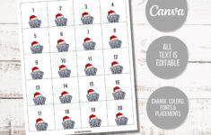 White Elephant Gift Exchange Printable Numbers Editable Download within White Elephant Numbers Free Printable