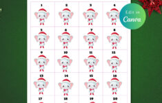 White Elephant Numbers Printable - Etsy pertaining to White Elephant Numbers Template
