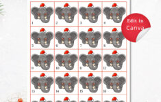 White Elephant Numbers Printable - Etsy regarding White Elephant Game Numbers 1-40