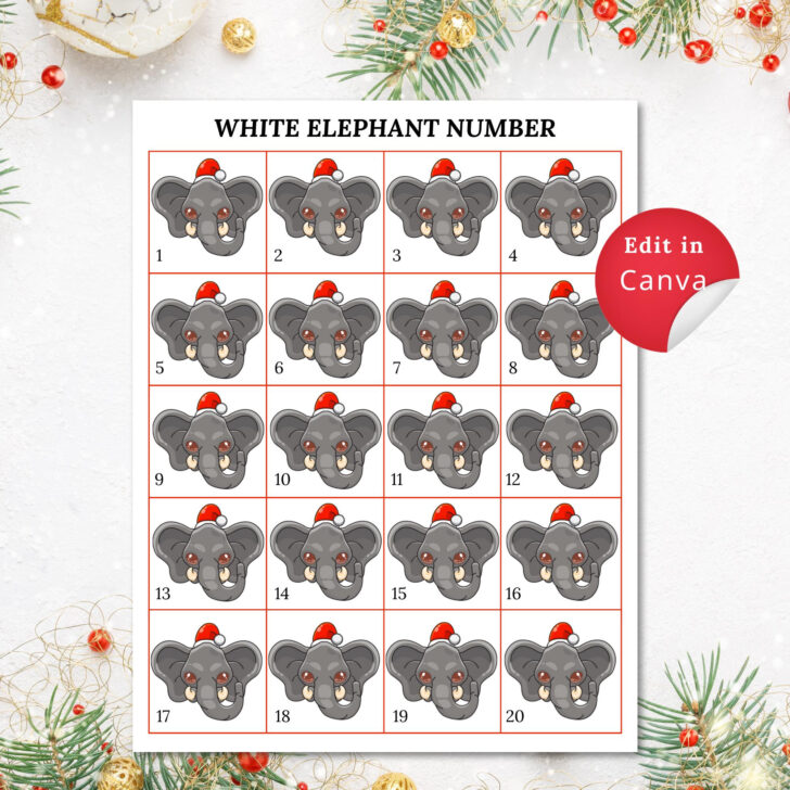 White Elephant Game Numbers 1-40