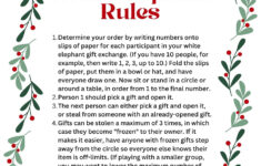 White Elephant Rules For Gift-Giving Fun [Printables] - Fun Blog regarding White Elephant Game With Numbers