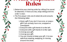 White Elephant Rules For Gift-Giving Fun [Printables] - Fun Blog throughout White Elephant Printable Rules And Numbers