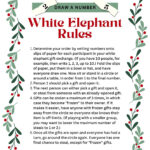 White Elephant Rules For Gift Giving Fun [Printables]   Fun Blog With White Elephant Numbers