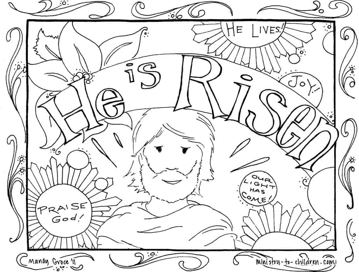 15 Easter Coloring Pages [Religious] Free Printables For Kids with regard to Free Printable Christian Easter Images