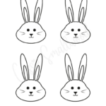 20 Cute Bunny Templates   Cassie Smallwood Inside Free Printable Easter Bunny Faces