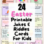 24 Printable Kids Easter Jokes, Kids Easter Lunch Bag Joke Cards Inside Easter Riddles Printable