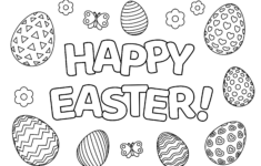 25 Free Printable Easter Coloring Pages For Kids And Adults inside Free Printable Easter Printable