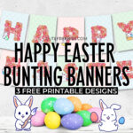 3 Free Printable Easter Bunting Banners   Cute Freebies For You Inside Easter Bunting Printable