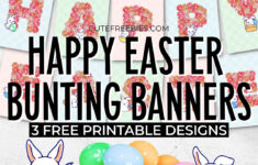 3 Free Printable Easter Bunting Banners - Cute Freebies For You inside Easter Bunting Printable