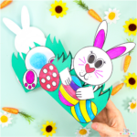 3D Pop Up Bunny Card For Easter | Printable Easter Card   Arty Within Easter Card Printable