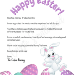 7 Adorable Easter Bunny Letters   Cassie Smallwood Regarding Easter Bunny Letter Template Free Printable