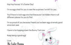 7 Adorable Easter Bunny Letters - Cassie Smallwood regarding Easter Bunny Letter Template Free Printable