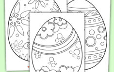 Ausmalbilder Und Malvorlagen Osterei Zum Ausdrucken In Pdf intended for Easter Eggs Printable Coloring