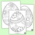 Ausmalbilder Und Malvorlagen Osterei Zum Ausdrucken In Pdf Regarding Printable Coloring Pages Easter Eggs